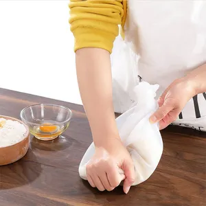 Eversoul tas pengaduk adonan silikon, Aksesori dapur alat Membuat Kue pastri serbaguna tas pengawet tepung alat memasak