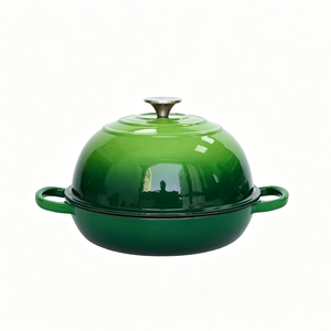 Cloche à pain en fonte émaillée orange pour <span class=keywords><strong>boulanger</strong></span> de pain au levain, avec couvercle bombé et intérieur émaillé blanc - Product Image 6