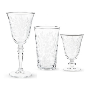 Service <span class=keywords><strong>de</strong></span> table Joy, feuilles gravées, ensemble <span class=keywords><strong>de</strong></span> verres <span class=keywords><strong>de</strong></span> <span class=keywords><strong>Noël</strong></span>, nouveau design pour la location et la vente <span class=keywords><strong>de</strong></span> mariage - Product Image 1