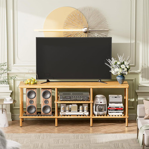 โต๊ะวางทีวีไม้ไผ่ปรับระดับได้ทันสมัยสำหรับห้องนั่งเล่นห้องนอนในอพาร์ตเมนต์ - Product Image 2