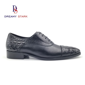 Zapatos de boda de invierno para hombre, elegantes, transpirables, antideslizantes, con parte superior de cuero genuino suave, con cordones y estampado. - Product Image 3