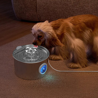 Dispensador de Agua Automático para Mascotas de Acero Inoxidable de 3.2l, Personalizable, Digital, de Gran Capacidad y Bajo Ruido