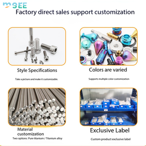 Tornillos de Titanio M5 SeeMore, Personalizables en Colores y Longitud, Tornillos de Cabeza Hexagonal, Ligeros, para Porta Botellas de <span class=keywords><strong>Bicicleta</strong></span> - Product Image 6