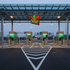Feux de signalisation routière LED pour station de péage, avec croix rouge et flèche verte, pour autoroute - Product Image 2