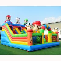 Chine grande aire de jeux enfants château gonflable ballon palais gonflable carton roi thème combo toboggan sautant maison de rebond