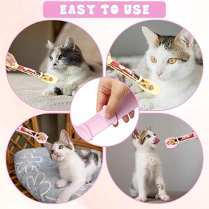 Cat Treat Squeezer Spoon Anti <b>Bite</b> Feeding Stick Pet Snack Dispenser for Liquid Food and Cake - Product Image 3