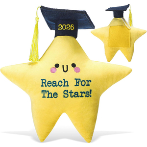 Vente en gros : Populaire porte-cartes en peluche en forme d'étoile avec visage souriant, capuchon noir et pompon, idéal pour les cadeaux de remise de diplôme et les cadeaux de fête - Product Image 1