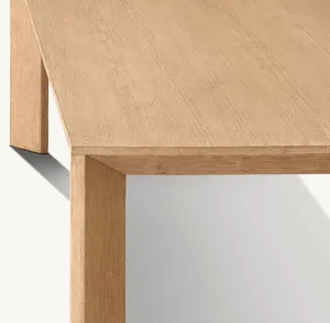 Table d'extension de table à manger rectangulaire en chêne naturel contemporain sassanide: - Product Image 3