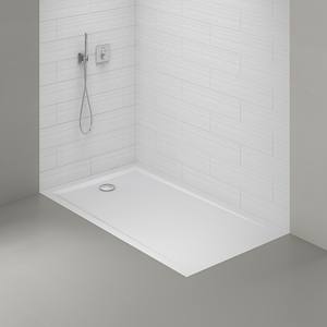 Receveur de douche rectangulaire antidérapant en pierre artificielle ardoise blanche <span class=keywords><strong>MEBO</strong></span> - Product Image 3