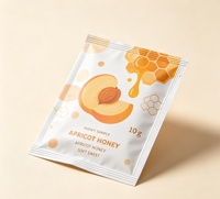 Sachets refermables personnalisés avec votre logo, en aluminium, avec ligne de déchirement, pour échantillons de miel, scellés sur trois côtés, pour la vente au détail