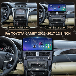 Cadre d'écran de voiture de haute qualité 12,3 pouces pour <span class=keywords><strong>TOYOTA</strong></span> CAMRY UV NOIR 2015-2017 LHD Accessoires intérieurs de voiture - Product Image 4
