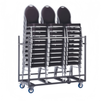 Chariot de transport de chaises empilables professionnel robuste pour événements et restaurants