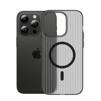 Étui de téléphone magnétique mat pour iPhone 18 Pro/17 Pro Max/16 Plus/15/14/13, ultra fin, antidérapant, résistant aux chutes, protection intégrale