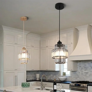 Lámpara de Araña de Cristal <span class=keywords><strong>LED</strong></span>, Plafón Interior, Lámpara Colgante de Techo para <span class=keywords><strong>Cocina</strong></span>, Decoración del Hogar, Luminaria Colgante - Product Image 1