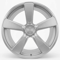 Rines de Aluminio Forjado 6061-T6 de 17-21 Pulgadas, Diseño Clásico Retro de 5 Radios en Plata Pulida para Porsche 911 930 964, Autos Deportivos Clásicos