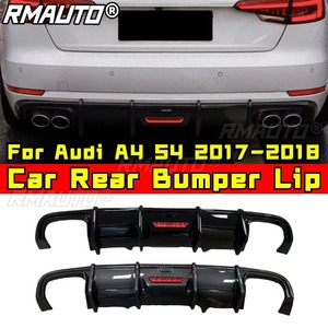 สปอยเลอร์กันชนหลังรถยนต์ ฝาครอบป้องกันกันชน ชุดแต่งสำหรับ Audi A4 S4 2017-2018 อุปกรณ์ตกแต่งรถยนต์ - Product Image 1