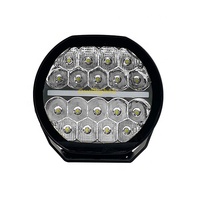 Nouveau phare de travail LED semi-rond en gros pour usine, ambre/blanc, 7 pouces, 12V 90W, feu de conduite DRL 4x4 4WD tout-terrain