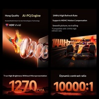 Projecteur Xiying RS 80 Ultra 4K 1080P, 1270 lumens ANSI, contraste 10000:1, Android 12, 144 Hz, MEMC, mise au point automatique/compensation de trapèze, certifié GPMI