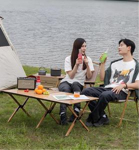 Carbon Steel Portable Foldable Outdoor <b>Dining</b> <b>Table</b>-Lightweight Durable <b>Modern</b> Design 6-Seater for Camping Picnic - Product Image 3
