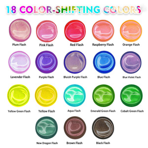 2 Oz/60ml 18 <span class=keywords><strong>colores</strong></span> camaleón acrílicos metálicos no tóxicos juego de pintura acrílica iridiscente que cambia de Color <span class=keywords><strong>para</strong></span> Rocas lienzo <span class=keywords><strong>madera</strong></span> - Product Image 2