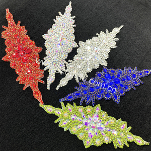 Parche de baile de diamantes de imitación con apliques de <span class=keywords><strong>cuentas</strong></span> de diamantes de fijación caliente colorido personalizado PE001 para ropa - Product Image 6