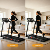 Tapis de course électrique pliable pour la maison avec écran LED et moteur DC 1,5 CV pour le fitness sportif