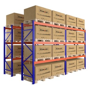 ชั้นวางพาเลทแบบคานรับน้ำหนักมาก ขนาด 1219 มม. x 1016 มม. ปรับแต่งได้สำหรับการจัดเก็บในคลังสินค้า - Product Image 1