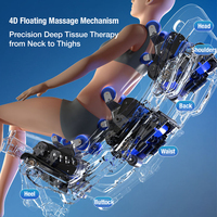 Sillón de Masaje con Pantalla Táctil LCD y Control por Voz con IA, Riel SL Extendido, Asiento de Masaje de Lujo para Relajar el Cuerpo y la Mente