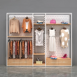 Decorazione su misura del negozio di abbigliamento delle signore di legno di vendita al dettaglio di interior design del negozio di stoffa delle donne - Product Image 4