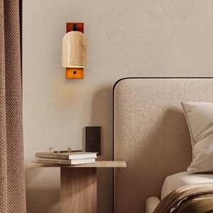 Lampe murale en pierre Huangdong Led E27, style nordique, éclairage pour chambre à coucher et salon - Product Image 2