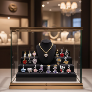 <span class=keywords><strong>Accesorios</strong></span> para Pulseras DIY con Cristales de Imitación Plateados en Plata Blanca, Diseño de Árbol de Navidad, Compatibles con <span class=keywords><strong>Pandora</strong></span>, para Venta Transfronteriza - Product Image 4