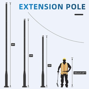 Poste <span class=keywords><strong>de</strong></span> farola solar <span class=keywords><strong>de</strong></span> acero galvanizado personalizado para exteriores, 3m, 4m, 5m, 6m, poste <span class=keywords><strong>de</strong></span> lámpara para jardín al aire libre, camino, pasarela <span class=keywords><strong>de</strong></span> calle - Product Image 3
