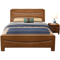 Lit simple et double en bois massif chinois moderne, tailles 1,2 m, 1,35 m et 1,5 m, pour petites chambres familiales, lit avec rangement