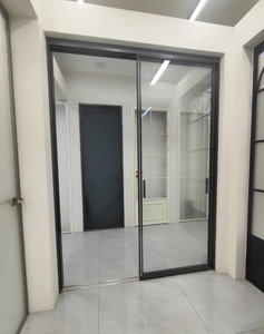 Puertas corredizas de tamaño personalizado silencioso KT, puertas de aluminio de vidrio doble, puertas y ventanas <span class=keywords><strong>Ropo</strong></span> - Product Image 5