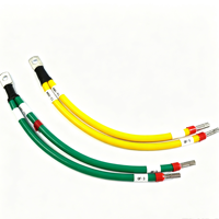 Harnais de batterie double fil robuste sur mesure avec borne à barillet ouvert, câble de démarrage haute intensité pour contrôle DC industriel