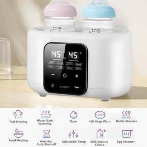 Chauffe-biberon double 10-en-1 personnalisé IBN avec <span class=keywords><strong>stérilisateur</strong></span>, conservation de la chaleur 24h, double mode de chauffage, désinfectant vapeur, cadeau de naissance - Product Image 2