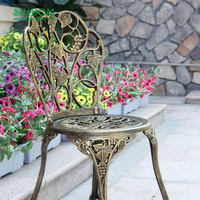 Vente flash - Ensemble de table et chaises de jardin en aluminium de conception européenne, imperméable, pour une utilisation en extérieur dans la cour