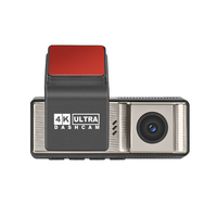 Dual Lens 2.4G WIFI Car DVR F4K+Rear1080P Dashcam 150 °   Layar IPS Sudut Lebar 3,16 Inci Kotak Hitam Pemantau Parkir 24 Jam Kontrol Aplikasi