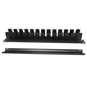 Chất lượng hàng đầu Cabel quản lý 19 inch 1U máy chủ Rack 12 Nhẫn kim loại cáp thép quản lý - Product Image 4