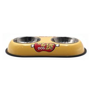 Gamelle double pour chien Gamelle pour chat Anti-Knockover Pet Supplies pour petits animaux de taille moyenne Bassin d'eau potable Gamelles pour chiens et chats - Product Image 1
