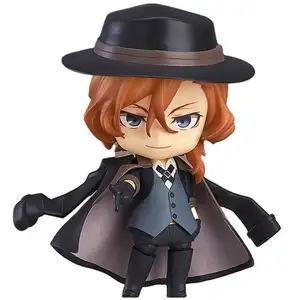 Nendo-roid Dazai Osamu Figura Anime Bungo Cães Estrangeiros Nakahara Chuya Figura de Ação Roupas Real Terno Modelo Brinquedo Boneca Presente