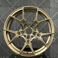 Jantes en alliage monobloc forgées XINLAI haute résistance à 5 branches en Y, 19-22 pouces, bronze, concaves profondes pour Nissan GTR R35