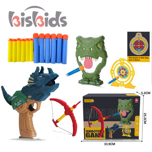 <strong>Dinosaur</strong> Soft <strong>Gun</strong> Shooting Toy for Kids Dual Purpose Bullet/Dart Play - Product Image 1