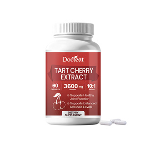 Cápsulas Sour Cherry para el Cuidado de las Articulaciones, Mejora la Densidad Ósea, 60 Unidades, Nutre Suavemente las Articulaciones para un Sueño Reparador - Product Image 1