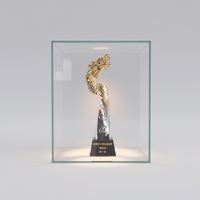 Figurine Dragon nouvellement conçue trophée en verre de cristal gravé Team Building Awards Médailles et plaques