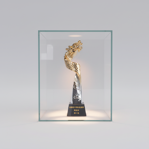 Newly Designed <strong>Dragon</strong> Figurine Engraved Crystal Glass <strong>Trophy</strong> Team Building Awards Medals &amp; Plaques - Product Image 6