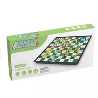 Permainan Catur Lipat Magnetik Portabel Plastik Grosir 25 cm Set Papan Permainan Ular Tangga untuk Anak-anak Edukatif