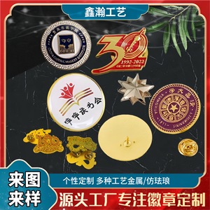 Badge en métal émaillé personnalisé Xinhan, logo de l'Institut du marché capitaliste chinois, épinglette, cadeau d'affaires - Product Image 5