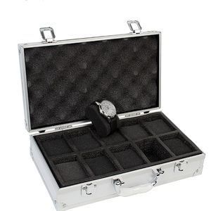 Customizable Aluminum <strong>Briefcase</strong> Display <strong>Storage</strong> <strong>Box</strong> for 10 Watches OEM &amp; ODM Supported for Watch Collectors - Product Image 2
