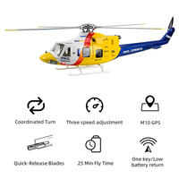 Helicóptero RC Flywing Bell-412, Tamaño 470, Luz LED, Controlador de Vuelo ACE, Retorno con una Sola Tecla, Helicóptero de Control Remoto